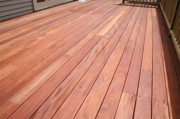 mahogany as decking