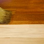 Wood texture and paintbrush